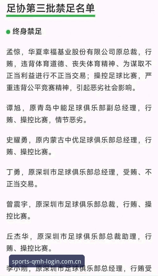足球反腐风暴 vs. 体育产业重塑：中国足协第三批禁足名单全面解读